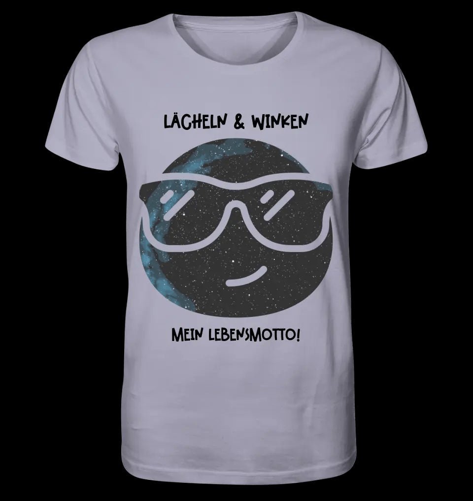 Echte Sternkarte als Emoticon mit Sonnenbrille + Text • Unisex Premium T-Shirt XS-5XL aus Bio-Baumwolle für Damen & Herren • Exklusivdesign • personalisiert