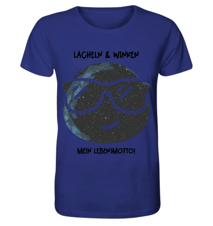 Echte Sternkarte als Emoticon mit Sonnenbrille + Text • Unisex Premium T-Shirt XS-5XL aus Bio-Baumwolle für Damen & Herren • Exklusivdesign • personalisiert