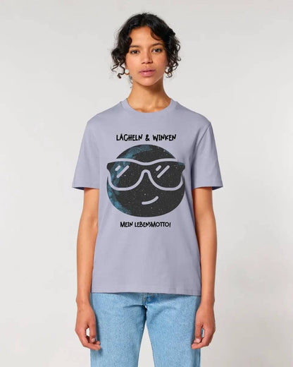 Echte Sternkarte als Emoticon mit Sonnenbrille + Text • Unisex Premium T-Shirt XS-5XL aus Bio-Baumwolle für Damen & Herren • Exklusivdesign • personalisiert