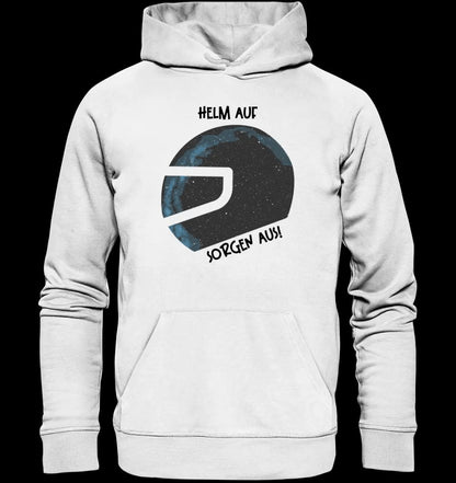 Echte Sternkarte als Helm + Text • Unisex Premium Hoodie XS-5XL aus Bio-Baumwolle für Damen & Herren • Exklusivdesign • personalisiert