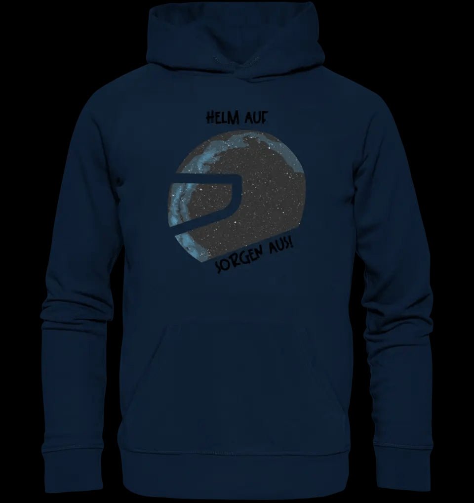 Echte Sternkarte als Helm + Text • Unisex Premium Hoodie XS-5XL aus Bio-Baumwolle für Damen & Herren • Exklusivdesign • personalisiert