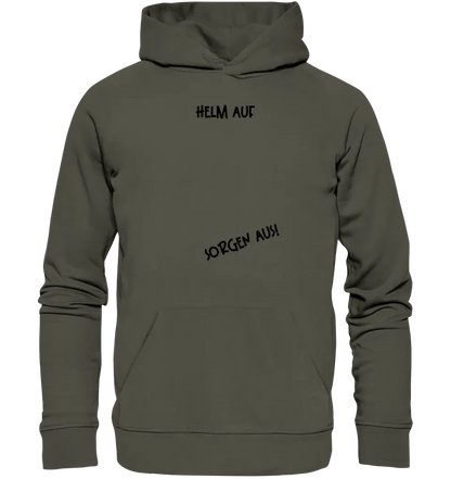 Echte Sternkarte als Helm + Text • Unisex Premium Hoodie XS-5XL aus Bio-Baumwolle für Damen & Herren • Exklusivdesign • personalisiert