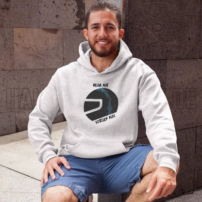 Echte Sternkarte als Helm + Text • Unisex Premium Hoodie XS-5XL aus Bio-Baumwolle für Damen & Herren • Exklusivdesign • personalisiert