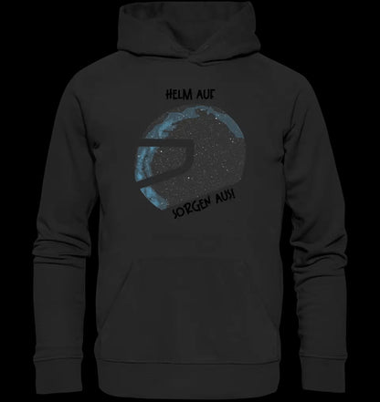 Echte Sternkarte als Helm + Text • Unisex Premium Hoodie XS-5XL aus Bio-Baumwolle für Damen & Herren • Exklusivdesign • personalisiert