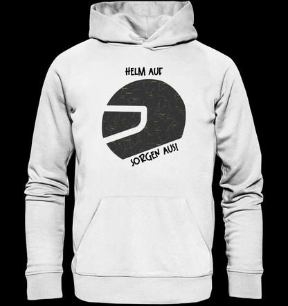 Echte Sternkarte als Helm + Text • Unisex Premium Hoodie XS-5XL aus Bio-Baumwolle für Damen & Herren • Exklusivdesign • personalisiert