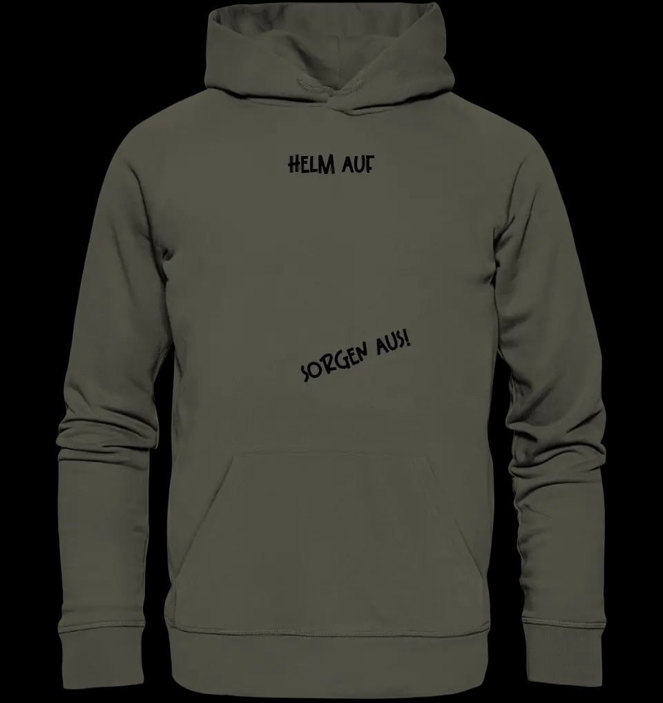 Echte Sternkarte als Helm + Text • Unisex Premium Hoodie XS-5XL aus Bio-Baumwolle für Damen & Herren • Exklusivdesign • personalisiert