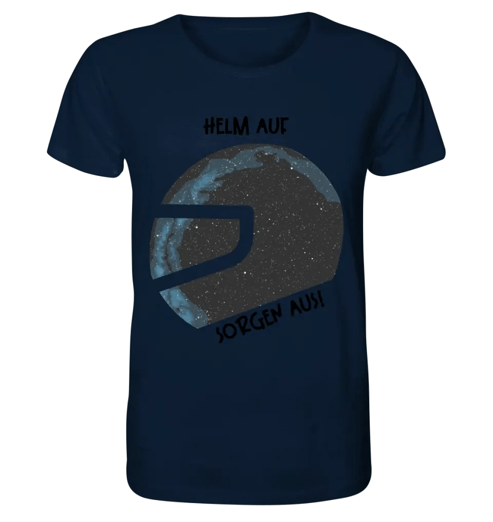 Echte Sternkarte als Helm + Text • Unisex Premium T-Shirt XS-5XL aus Bio-Baumwolle für Damen & Herren • Exklusivdesign • personalisiert