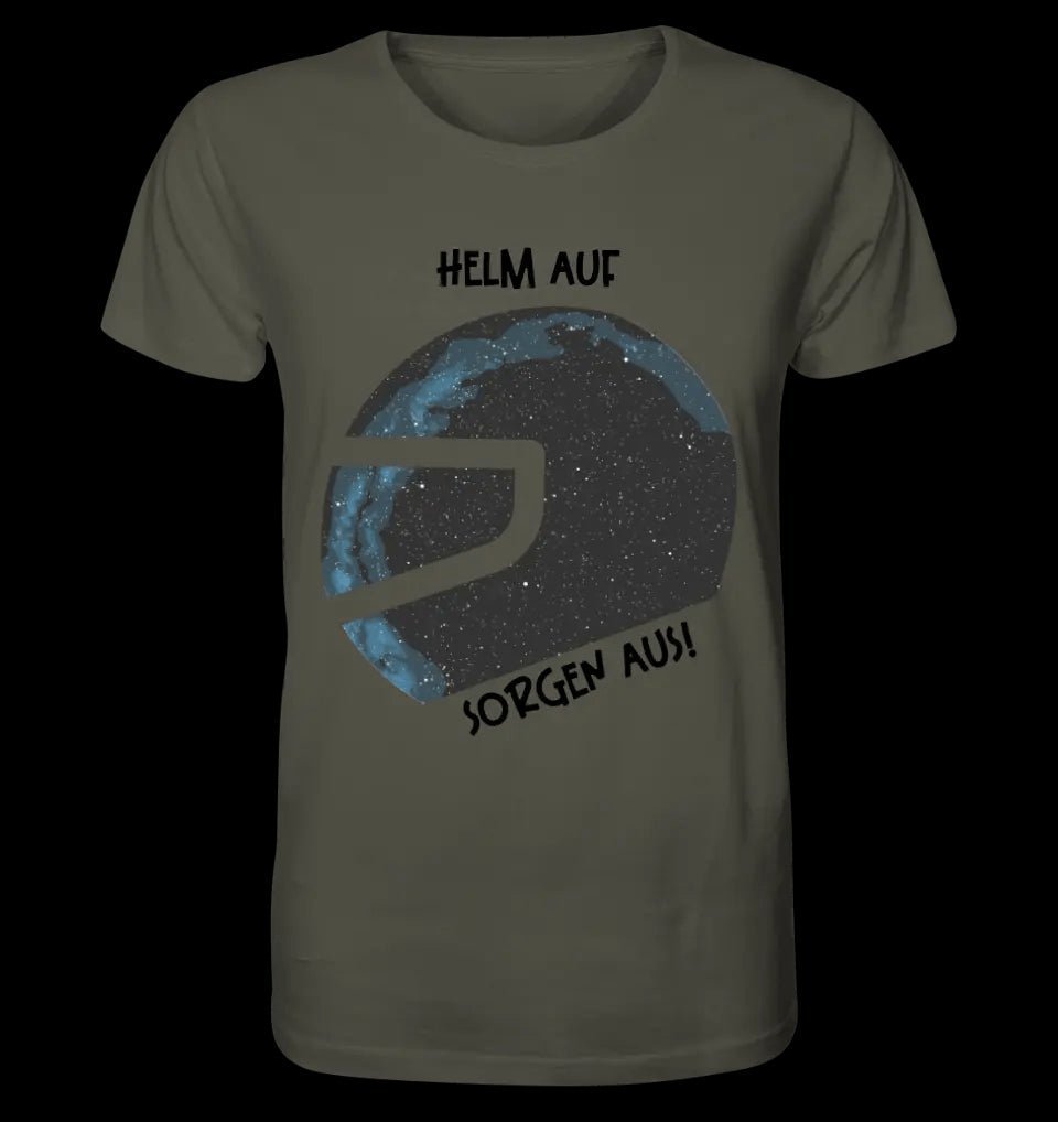 Echte Sternkarte als Helm + Text • Unisex Premium T-Shirt XS-5XL aus Bio-Baumwolle für Damen & Herren • Exklusivdesign • personalisiert