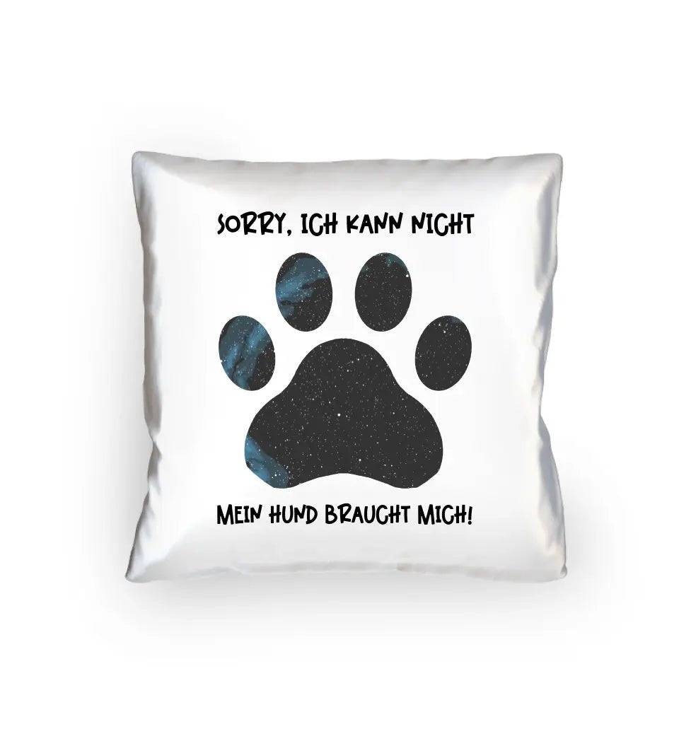 Echte Sternkarte als Hundepfote + Text • Hund • Kissen 40x40 cm • personalisiert