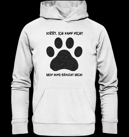 Echte Sternkarte als Hundepfote + Text • Hund • Unisex Premium Hoodie XS-5XL aus Bio-Baumwolle für Damen & Herren • Exklusivdesign • personalisiert