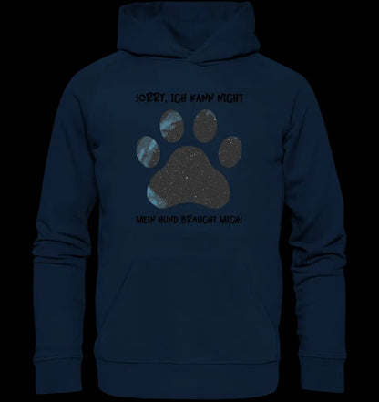 Echte Sternkarte als Hundepfote + Text • Hund • Unisex Premium Hoodie XS-5XL aus Bio-Baumwolle für Damen & Herren • Exklusivdesign • personalisiert