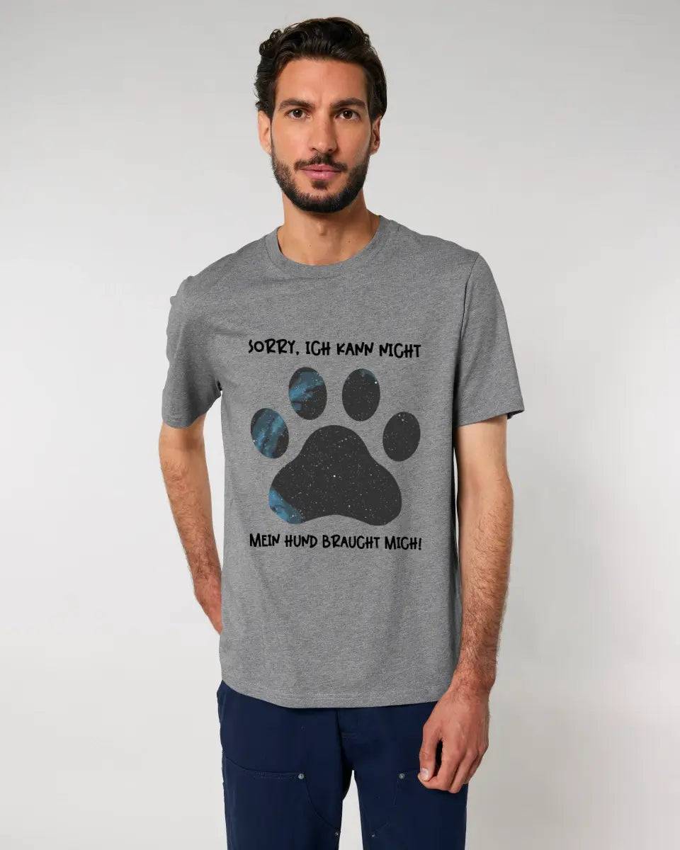 Echte Sternkarte als Hundepfote + Text • Hund • Unisex Premium T-Shirt XS-5XL aus Bio-Baumwolle für Damen & Herren • Exklusivdesign • personalisiert