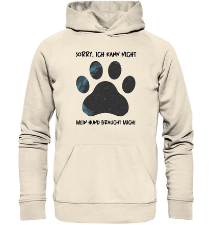 Echte Sternkarte als Hundepfote + Text • Hund • Unisex Premium Hoodie XS-5XL aus Bio-Baumwolle für Damen & Herren • Exklusivdesign • personalisiert