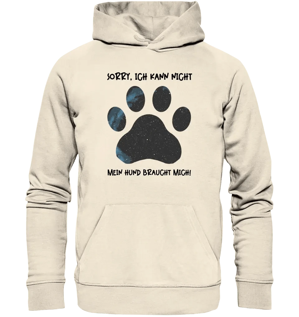 Echte Sternkarte als Hundepfote + Text • Hund • Unisex Premium Hoodie XS-5XL aus Bio-Baumwolle für Damen & Herren • Exklusivdesign • personalisiert