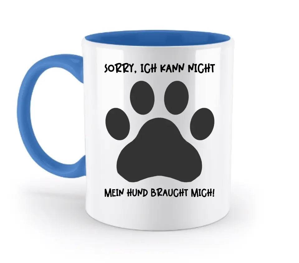 Echte Sternkarte als Hundepfote + Text • Hund • zweifarbige Tasse • Exklusivdesign • personalisiert