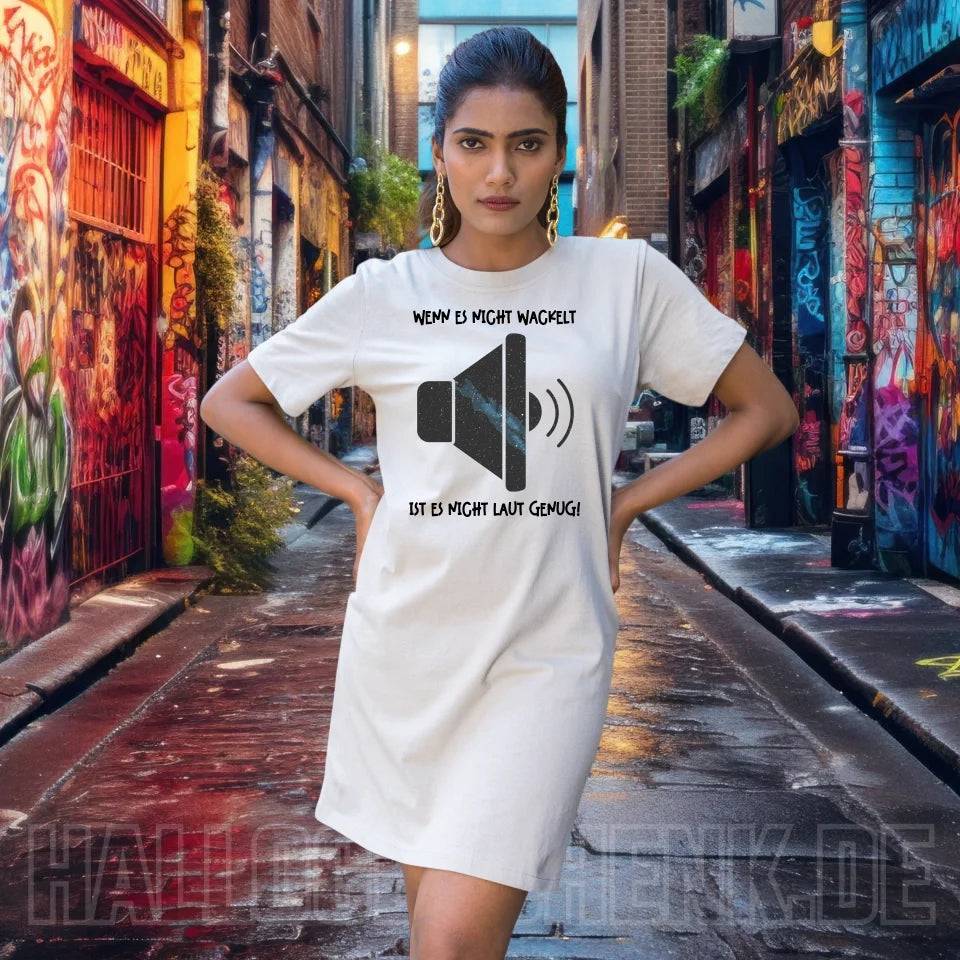 Echte Sternkarte als Lautsprecher + Text • Musik • Ladies Premium T-Shirt Kleid aus Bio-Baumwolle S-2XL • Exklusivdesign • personalisiert