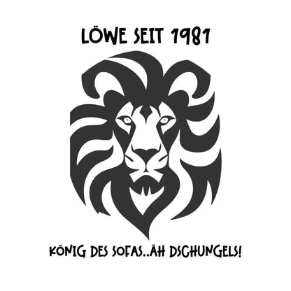 Echte Sternkarte als Löwe + Text • STICKER 20x20cm Aufkleber • personalisiert