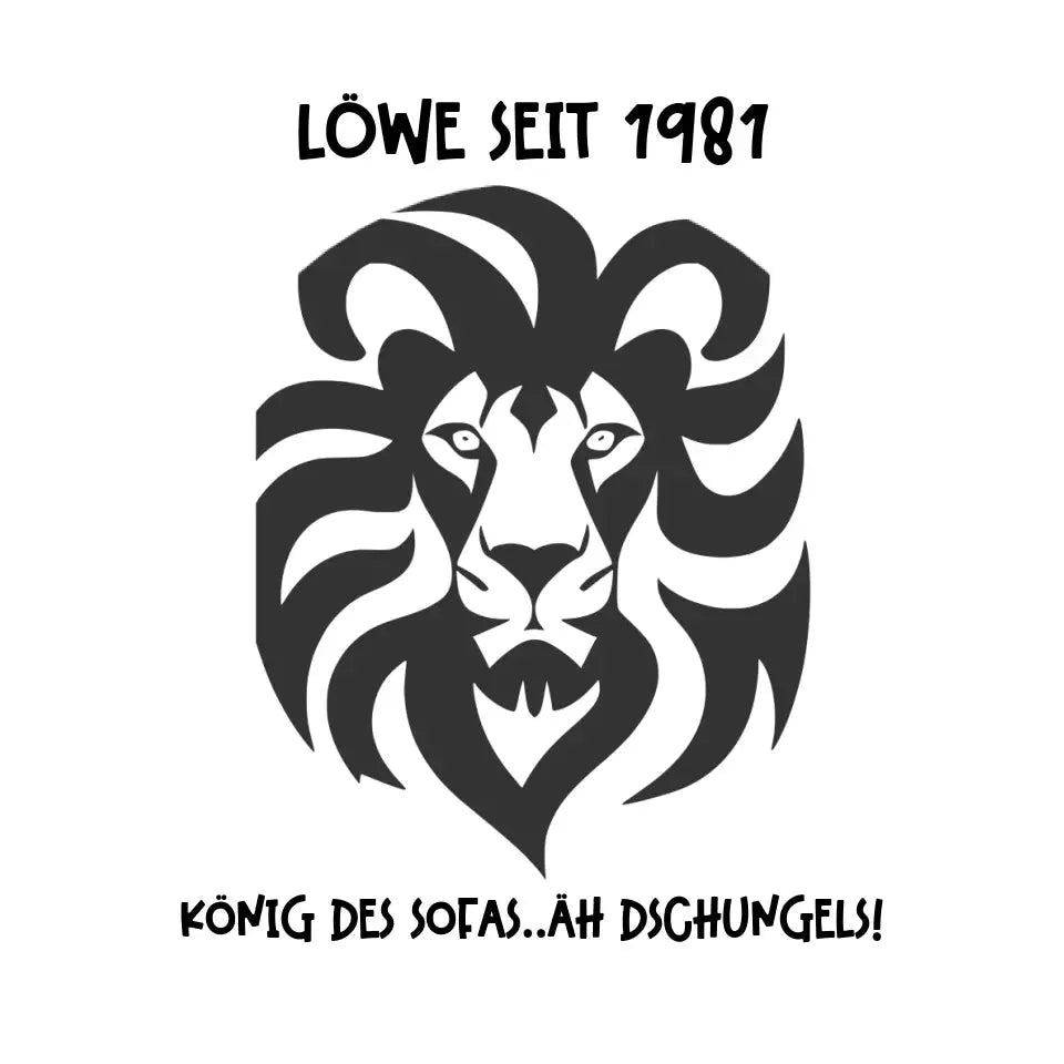 Echte Sternkarte als Löwe + Text • STICKER 20x20cm Aufkleber • personalisiert