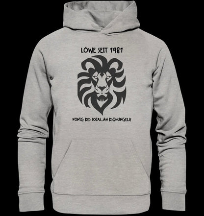 Echte Sternkarte als Löwe + Text • Unisex Premium Hoodie XS-5XL aus Bio-Baumwolle für Damen & Herren • Exklusivdesign • personalisiert