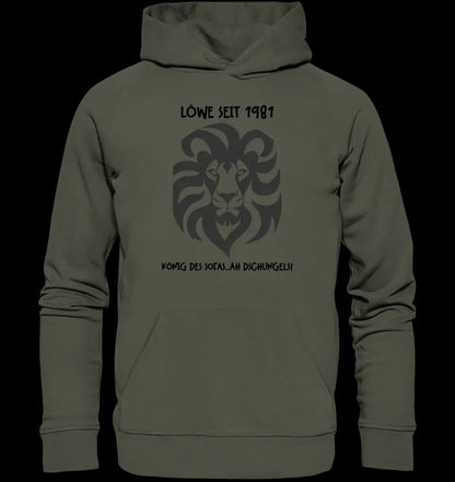 Echte Sternkarte als Löwe + Text • Unisex Premium Hoodie XS-5XL aus Bio-Baumwolle für Damen & Herren • Exklusivdesign • personalisiert