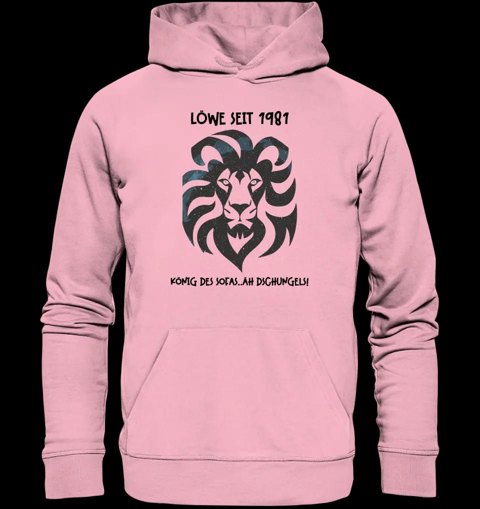 Echte Sternkarte als Löwe + Text • Unisex Premium Hoodie XS-5XL aus Bio-Baumwolle für Damen & Herren • Exklusivdesign • personalisiert