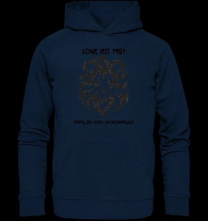 Echte Sternkarte als Löwe + Text • Unisex Premium Hoodie XS-5XL aus Bio-Baumwolle für Damen & Herren • Exklusivdesign • personalisiert