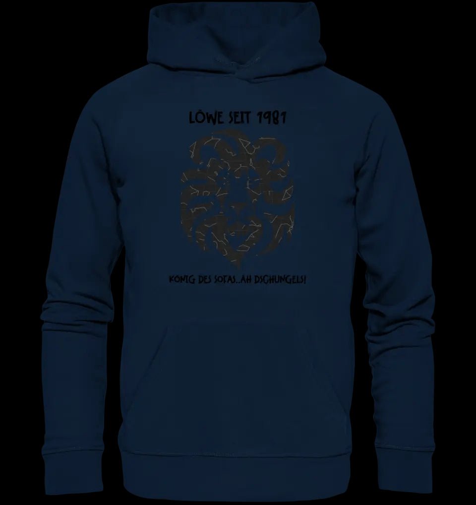 Echte Sternkarte als Löwe + Text • Unisex Premium Hoodie XS-5XL aus Bio-Baumwolle für Damen & Herren • Exklusivdesign • personalisiert