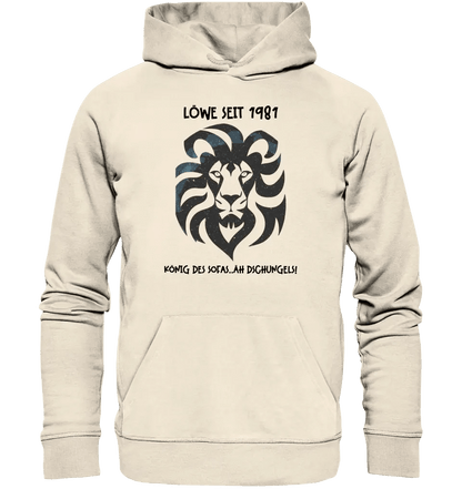 Echte Sternkarte als Löwe + Text • Unisex Premium Hoodie XS-5XL aus Bio-Baumwolle für Damen & Herren • Exklusivdesign • personalisiert