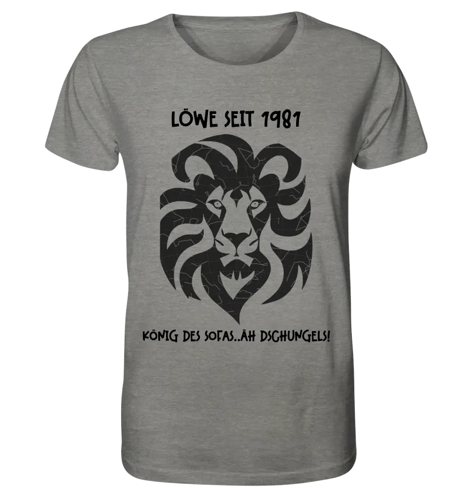 Echte Sternkarte als Löwe + Text • Unisex Premium T-Shirt XS-5XL aus Bio-Baumwolle für Damen & Herren • Exklusivdesign • personalisiert