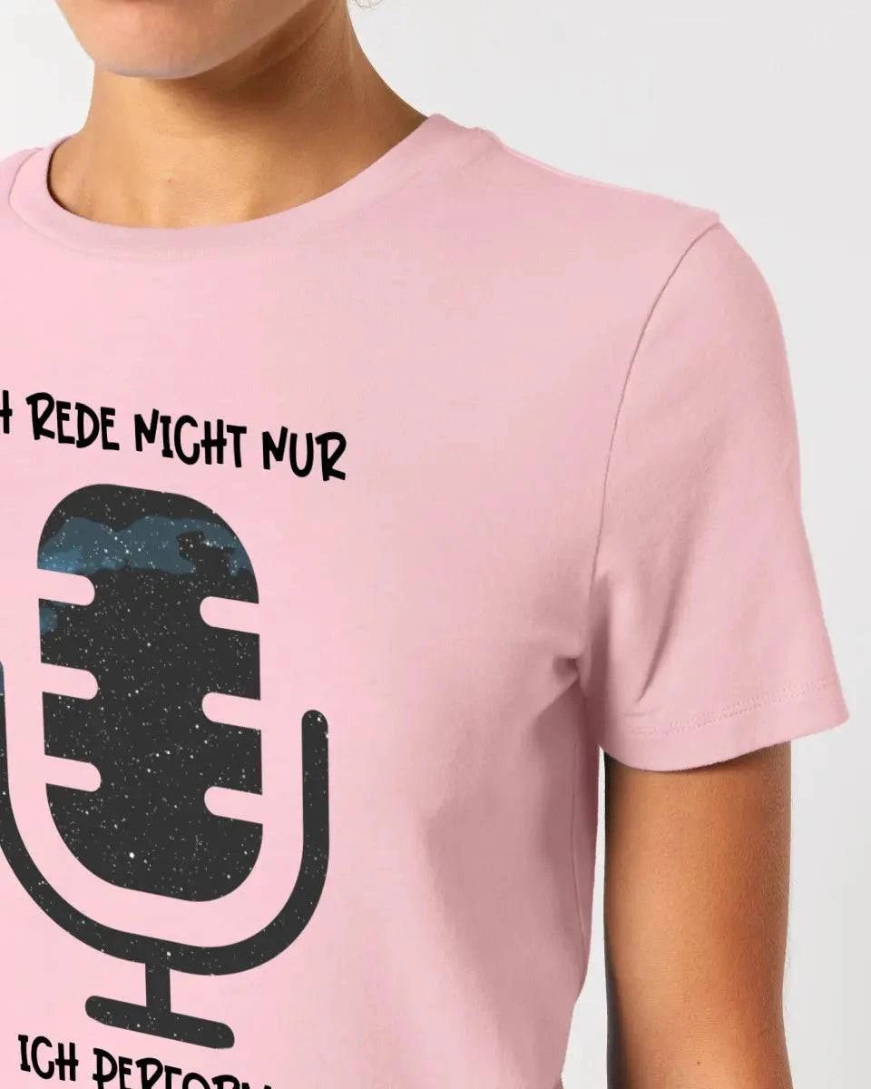 Echte Sternkarte als Mikrofon + Text • Ladies Premium T-Shirt XS-2XL aus Bio-Baumwolle für Damen • Exklusivdesign • personalisiert