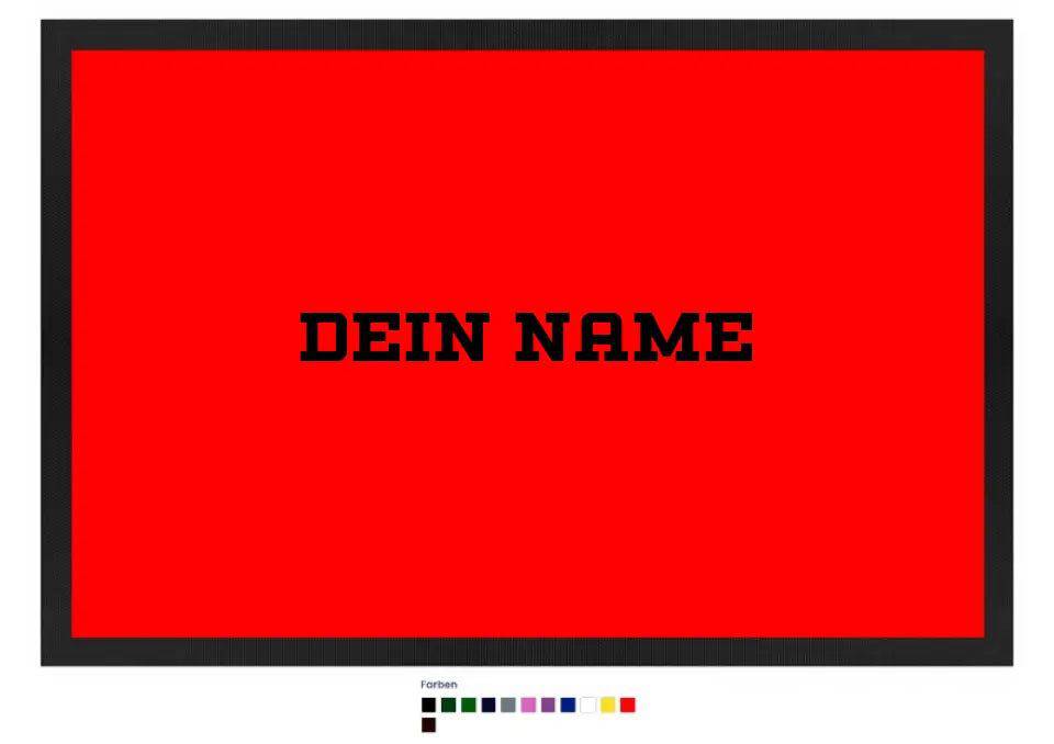 Einfacher Name • Fußmatte • Exklusivdesign • personalisiert