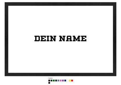 Einfacher Name • Fußmatte • Exklusivdesign • personalisiert