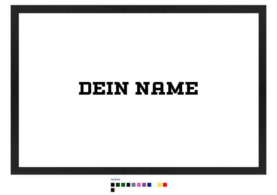 Einfacher Name • Fußmatte • Exklusivdesign • personalisiert