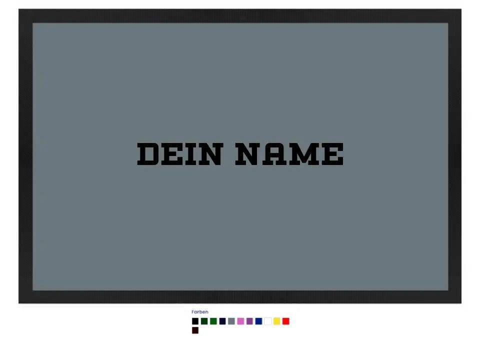 Einfacher Name • Fußmatte • Exklusivdesign • personalisiert