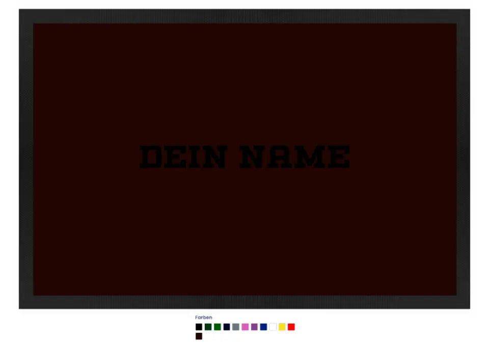 Einfacher Name • Fußmatte • Exklusivdesign • personalisiert