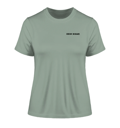 Einfacher Name • Ladies Premium T-Shirt XS-2XL aus Bio-Baumwolle für Damen • Exklusivdesign • personalisiert • Brustdruck