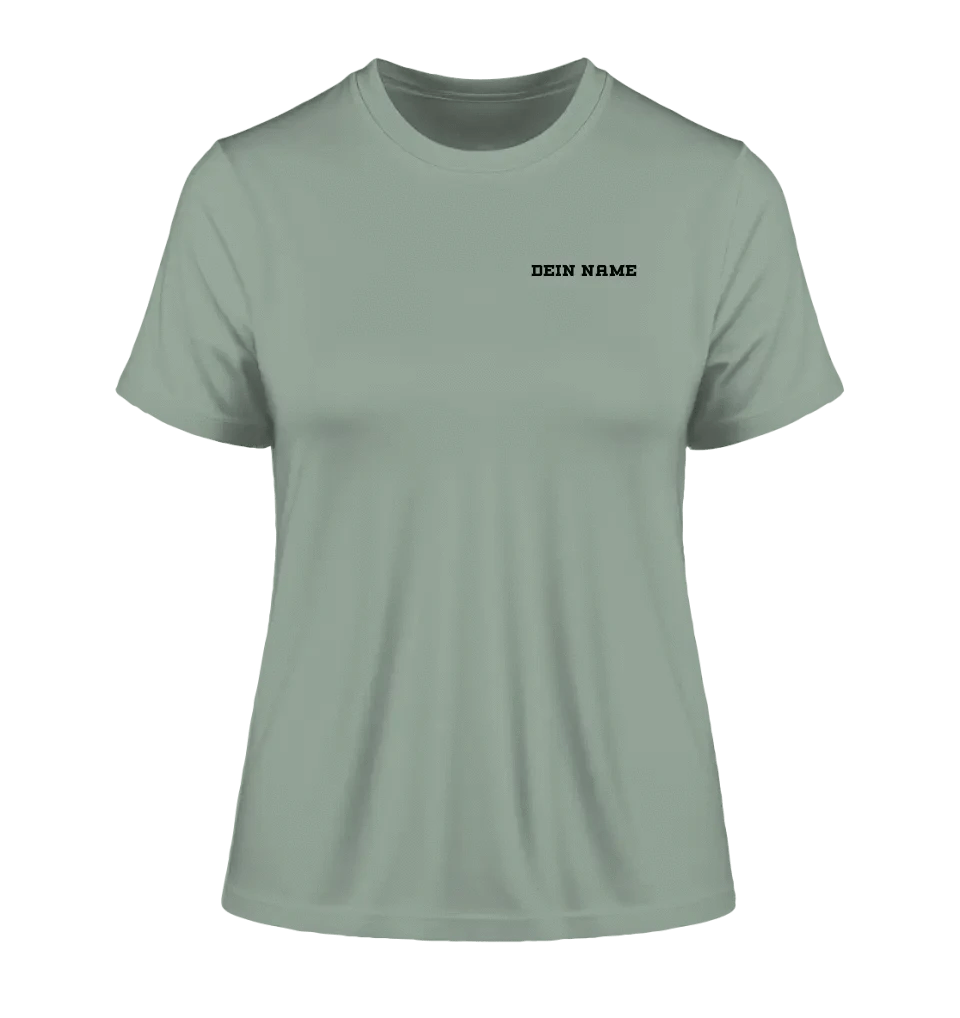 Einfacher Name • Ladies Premium T-Shirt XS-2XL aus Bio-Baumwolle für Damen • Exklusivdesign • personalisiert • Brustdruck