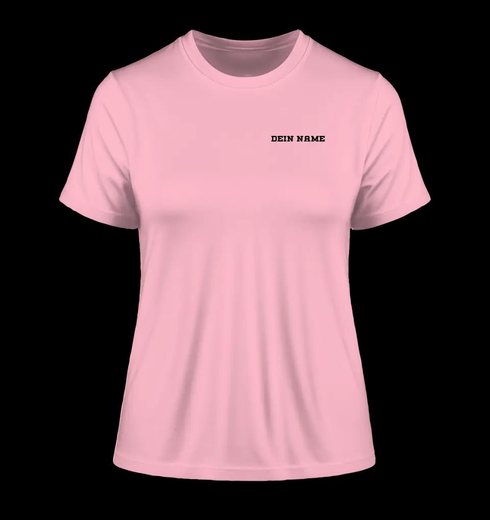 Einfacher Name • Ladies Premium T-Shirt XS-2XL aus Bio-Baumwolle für Damen • Exklusivdesign • personalisiert • Brustdruck