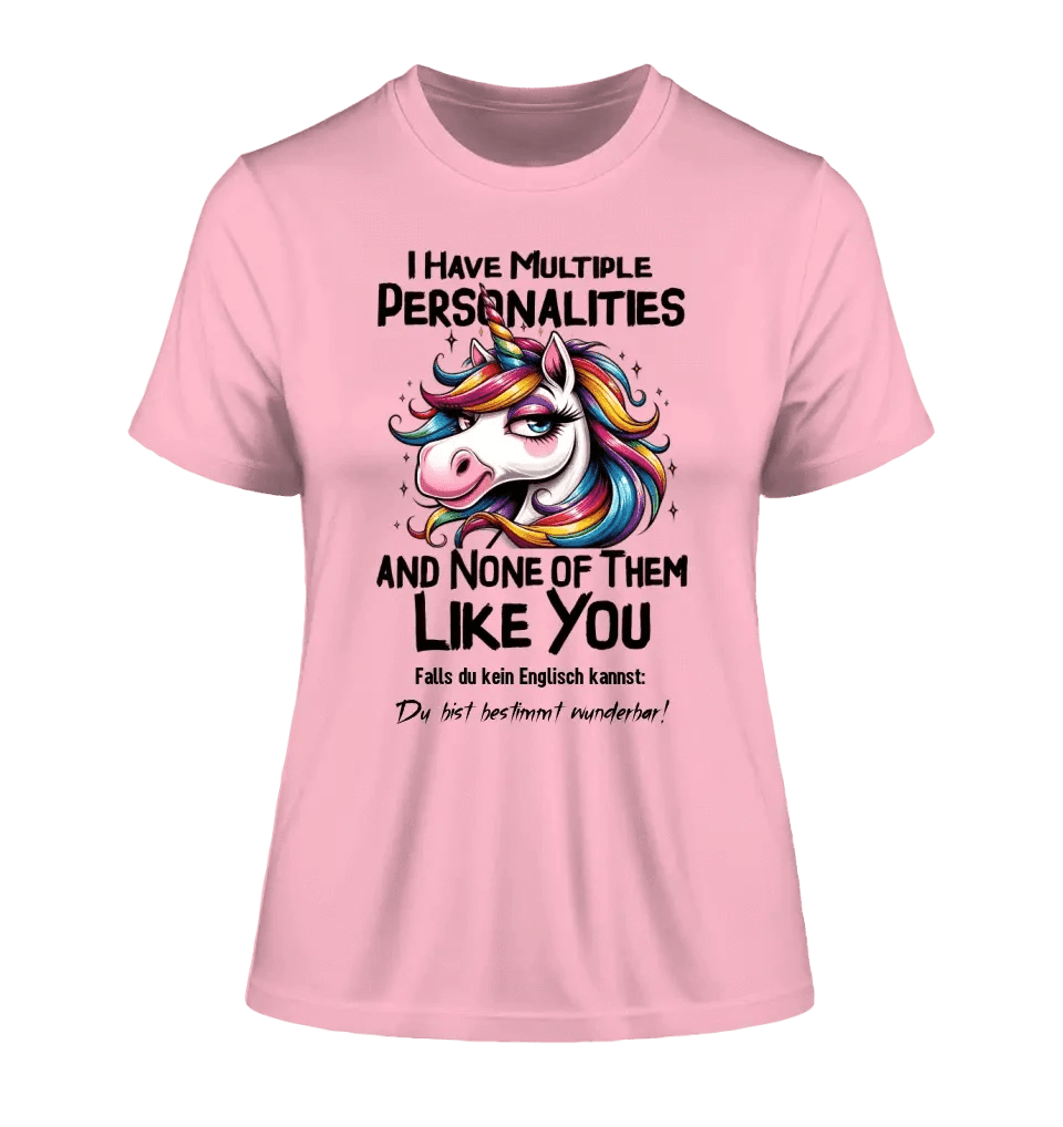 Einhorn - Multiple Persönlichkeit • Ladies Premium T-Shirt XS-2XL aus Bio-Baumwolle für Damen • Exklusivdesign • personalisiert