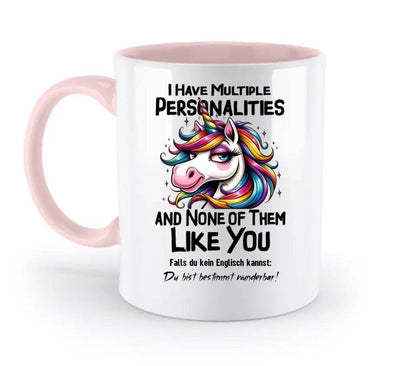 Einhorn - Multiple Persönlichkeit • zweifarbige Tasse • Exklusivdesign • personalisiert