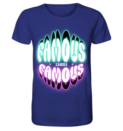 FAMOUS + Name • personalisierter Text • Unisex Premium T-Shirt XS-5XL aus Bio-Baumwolle für Damen & Herren • Exklusivdesign • personalisiert