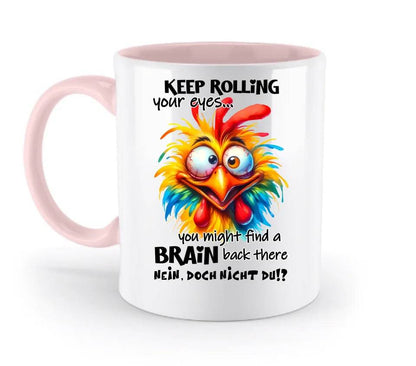 Find a brain!? • zweifarbige Tasse • Exklusivdesign • personalisiert