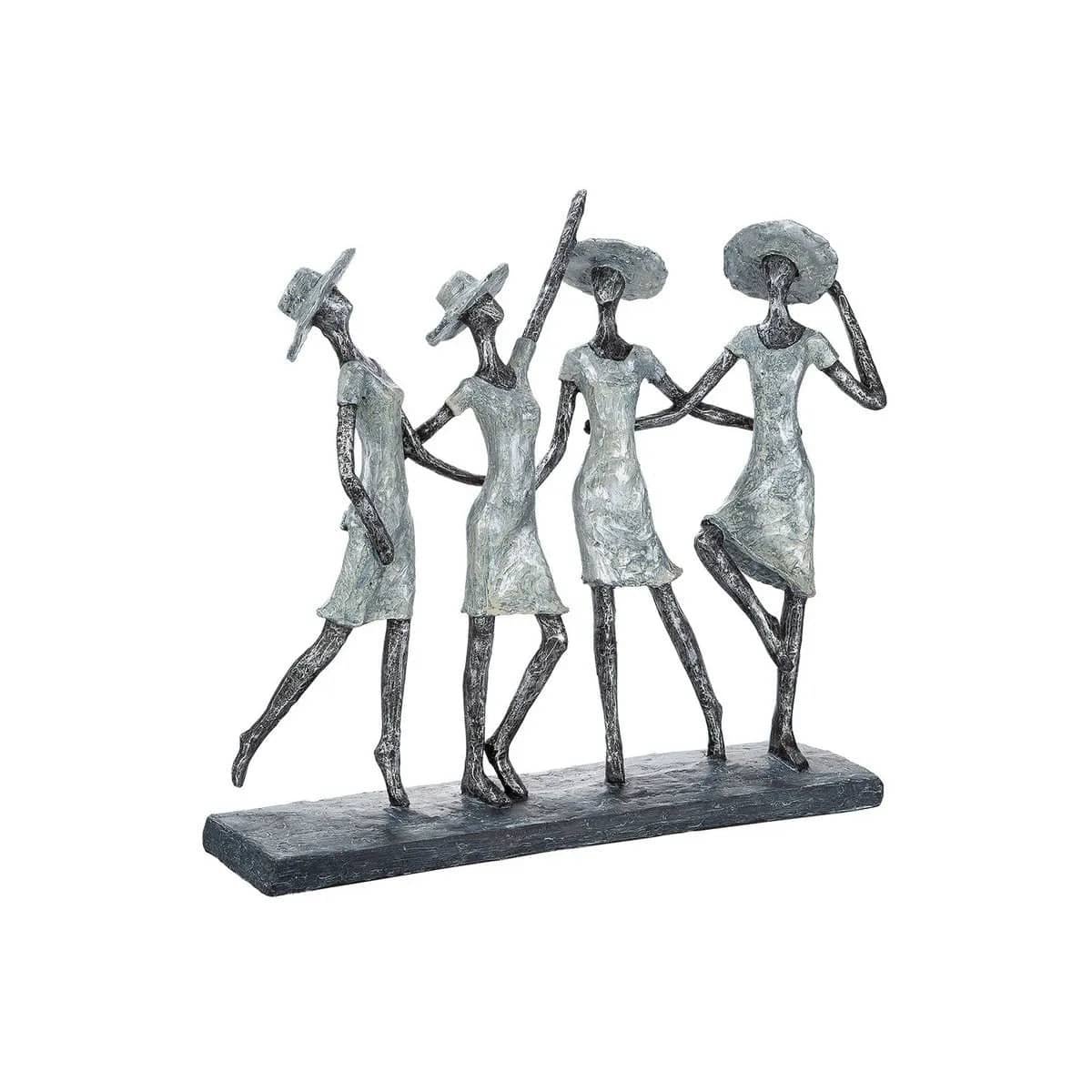 Freude und Verbundenheit • Beste Freundinnen • 4 Frauen • Silber • Skulptur • Wohndeko