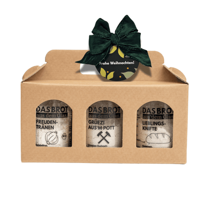 Frohe Weihnachten - Geschenkbox 3er Set - Das Brot aus dem Glas