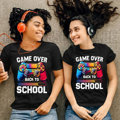 GAME OVER • BACK TO SCHOOL • Schule • Schulanfang • Ladies Premium T-Shirt XS-2XL aus Bio-Baumwolle für Damen • Exklusivdesign • personalisiert