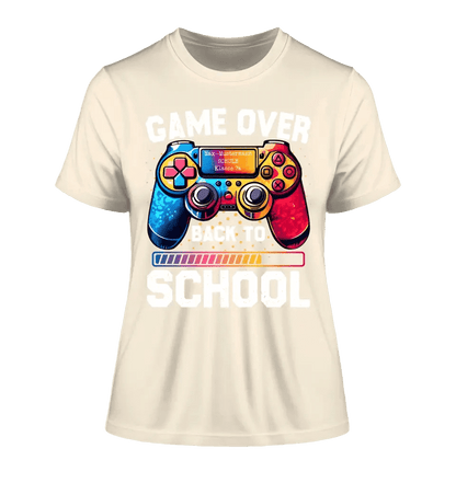 GAME OVER • BACK TO SCHOOL • Schule • Schulanfang • Ladies Premium T-Shirt XS-2XL aus Bio-Baumwolle für Damen • Exklusivdesign • personalisiert