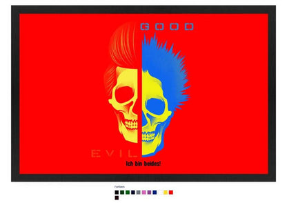 GOOD´N´EVIL - RED-BLUE • Fußmatte • Exklusivdesign • personalisiert