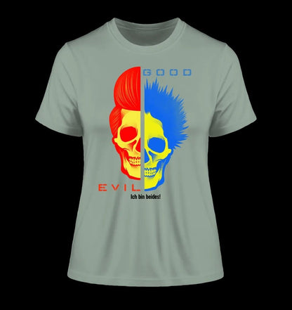 GOOD´N´EVIL - RED-BLUE • Ladies Premium T-Shirt XS-2XL aus Bio-Baumwolle für Damen • Exklusivdesign • personalisiert