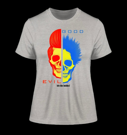 GOOD´N´EVIL - RED-BLUE • Ladies Premium T-Shirt XS-2XL aus Bio-Baumwolle für Damen • Exklusivdesign • personalisiert