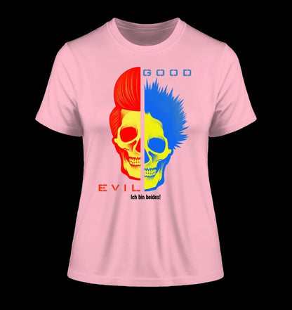 GOOD´N´EVIL - RED-BLUE • Ladies Premium T-Shirt XS-2XL aus Bio-Baumwolle für Damen • Exklusivdesign • personalisiert